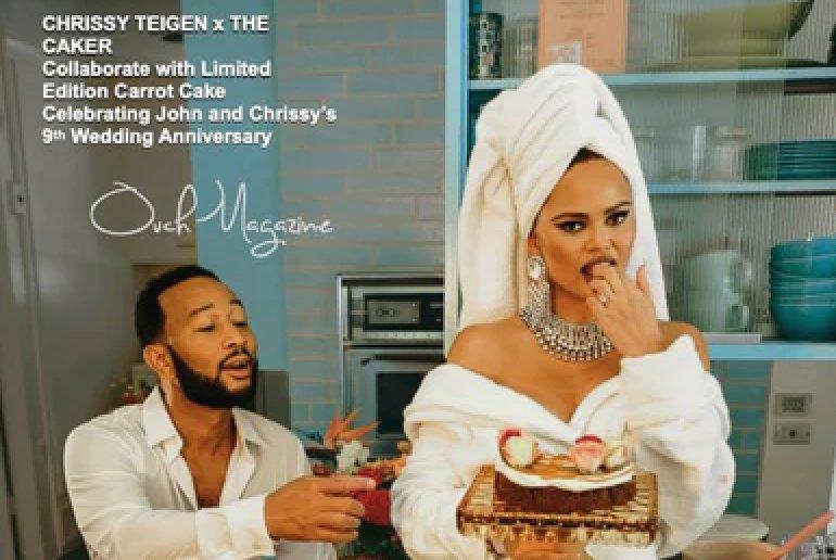 CHRISSY TEIGEN x THE CAKER Collaborate with Limited Edition Carrot Cake