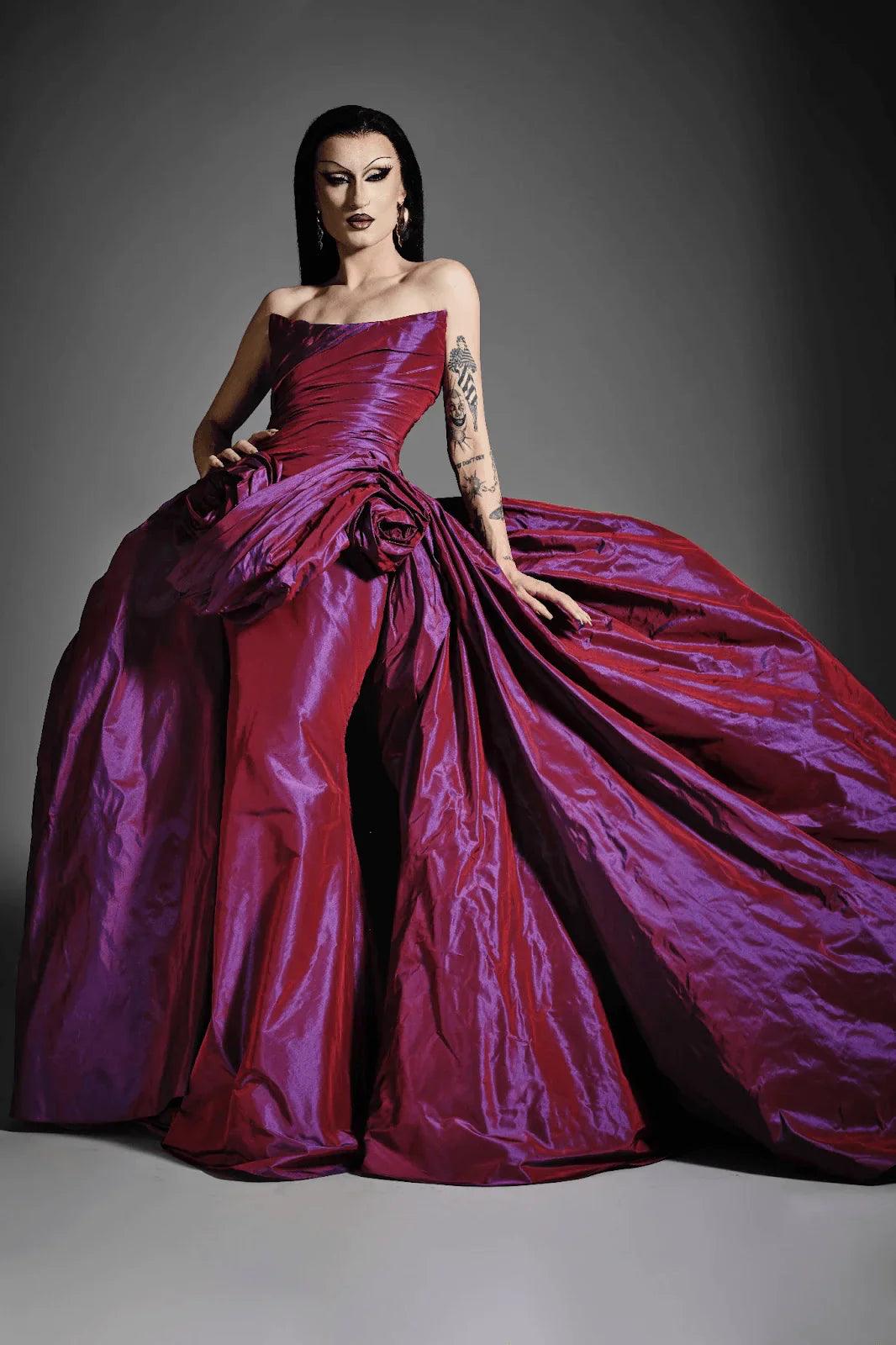 christian siriano purple dress Nicole Byer Stuns in Christian Siriano Silk Tulle Purple Dress