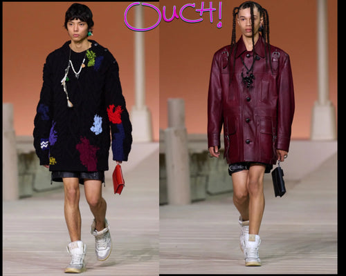 Coach SS23 brings the  leather jacket dresses with  jelly sandals
