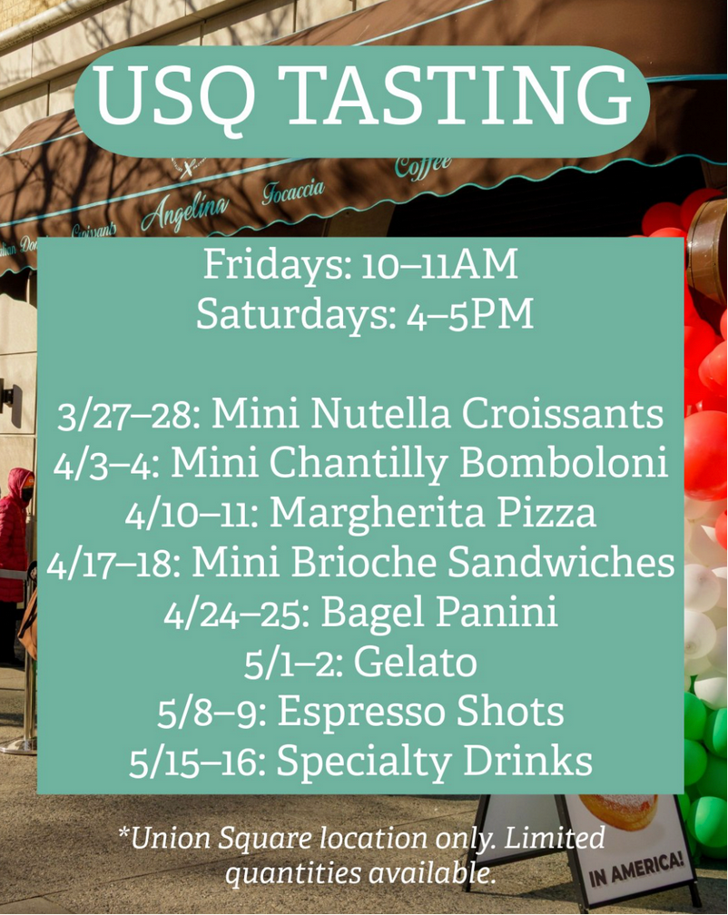 Angelina Bakery Union Square Tastings