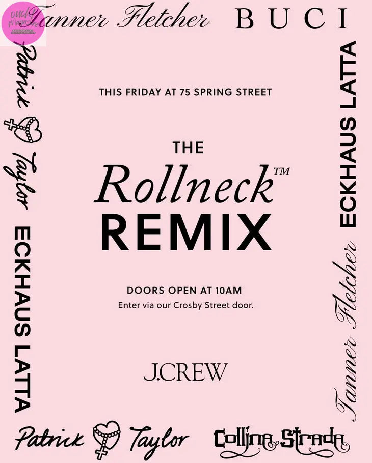 J.Crew The Rollneck Remix Pop-Up for NYFW OUCH! MAGAZINE