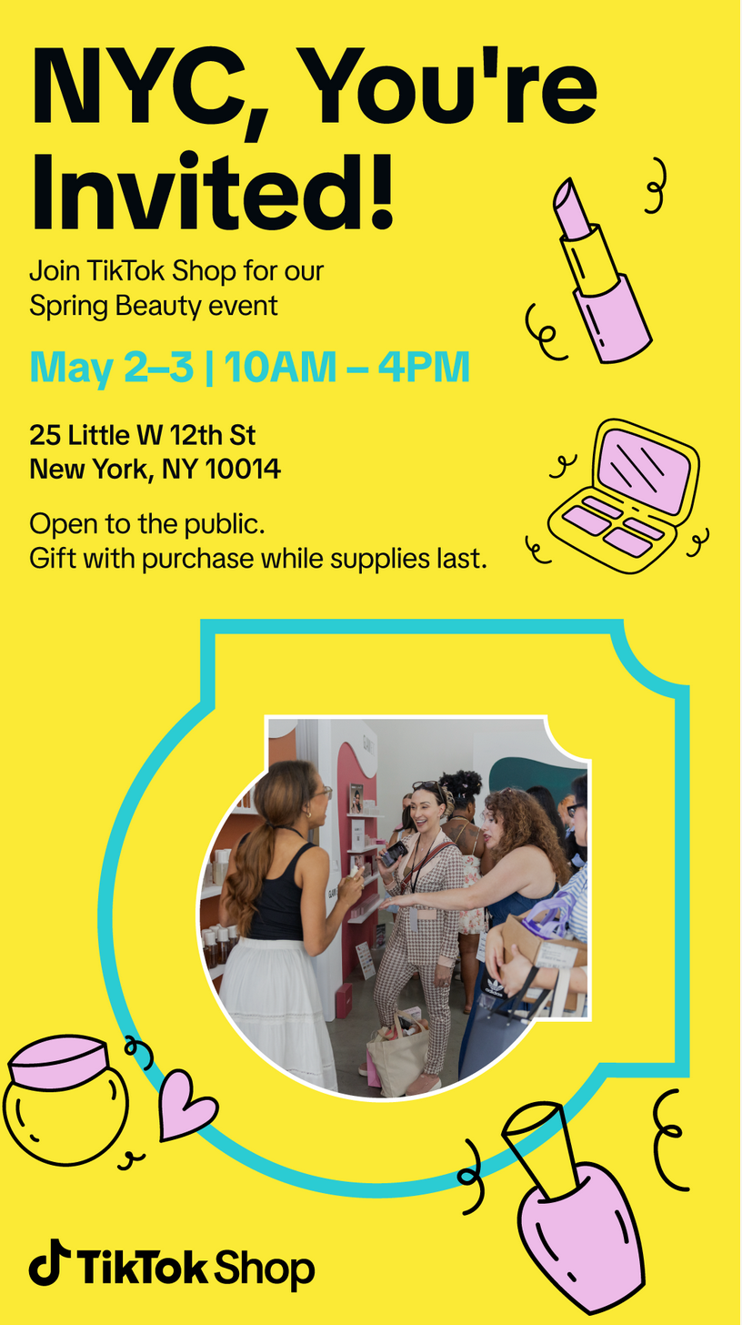 NYC FREE EVENTS TikTok Shop Beauty Besties Pop-Up
