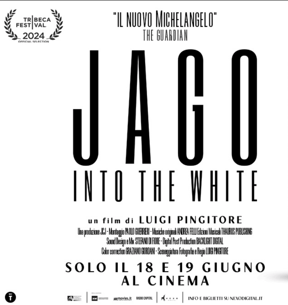 “JAGO INTO THE WHITE”  AT THE PREMIERE OF HIS FILM IN NEW YORK