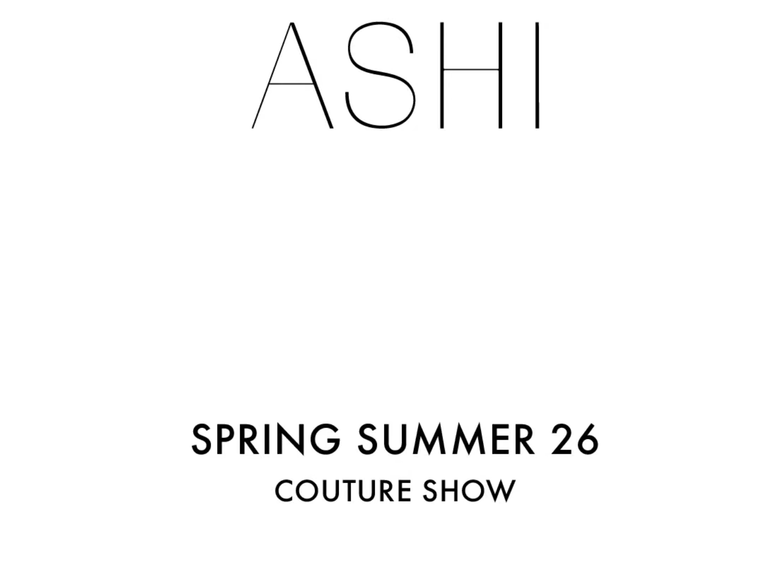 ASHI STUDIO HAUTE COUTURE S:S 2026