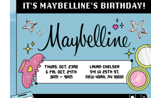 Maybelline Y2K Party Pop-Up 2025