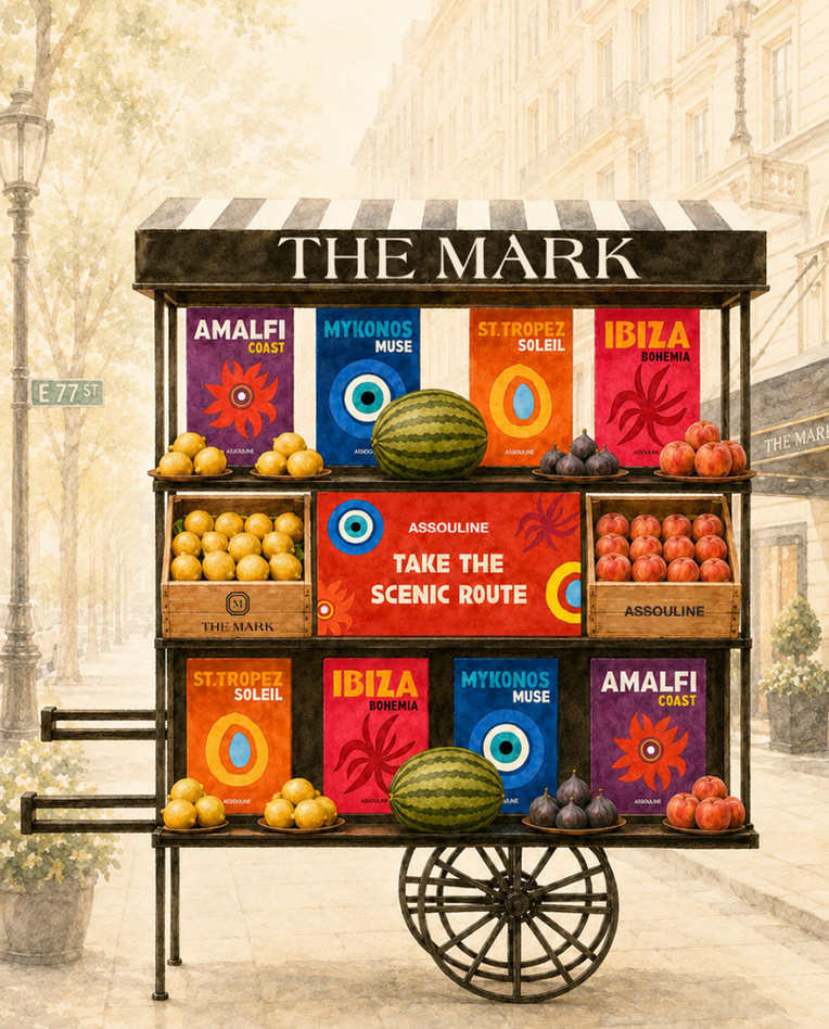 The Assouline Summer Market Cart at The Mark Hotel