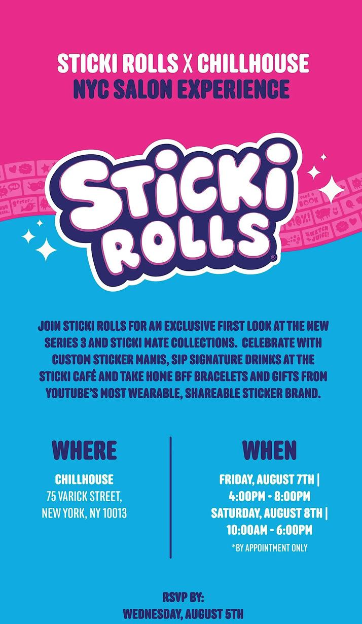 Sticki Rolls x Chillhouse Salon Experience