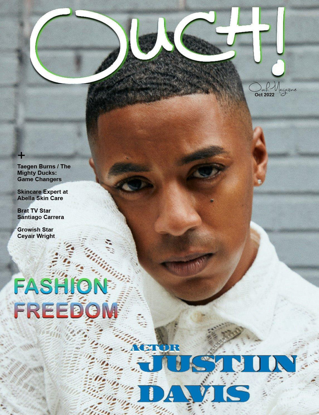 Actor Justiin Davis Brooklyn Native Covers Ouch Magazine - OUCH! MAGAZINE 