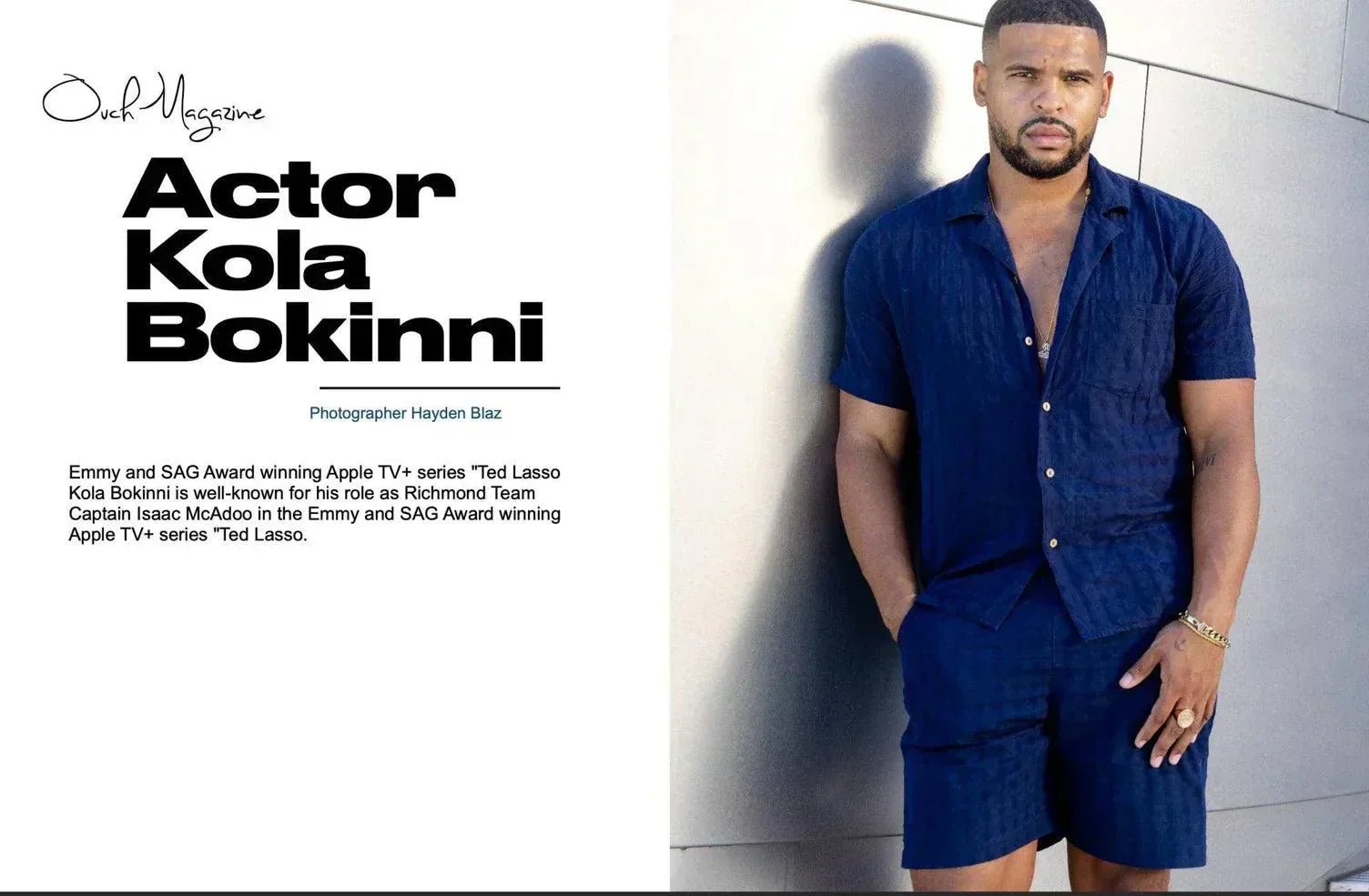 Actor Kola Bokinni of Ted Lasso speaks about life as an actor - OUCH! MAGAZINE 