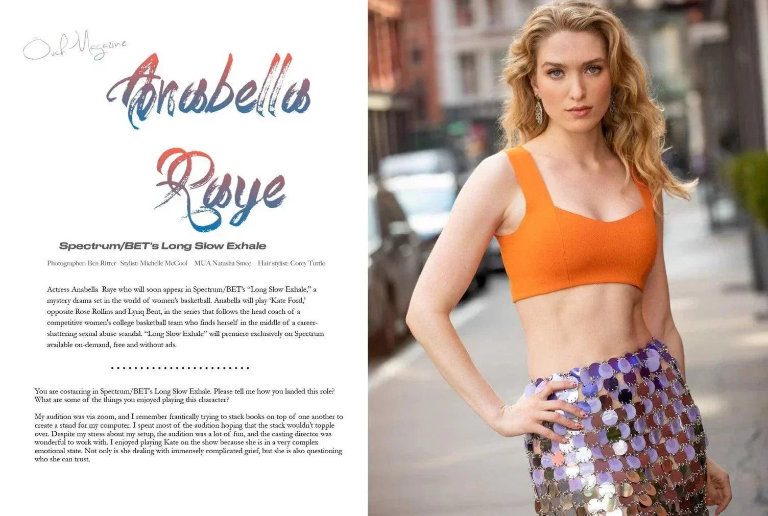 Actress Anabella Raye in Spectrum BET’s Long Slow Exhale - OUCH! MAGAZINE 