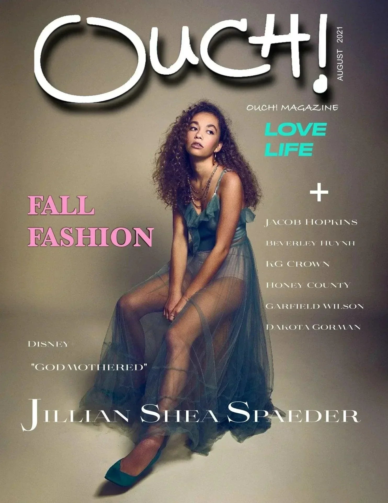 Cover Story Jillian Shea Spaeder staring in "Disney+ original film “Godmothered” - OUCH! MAGAZINE 