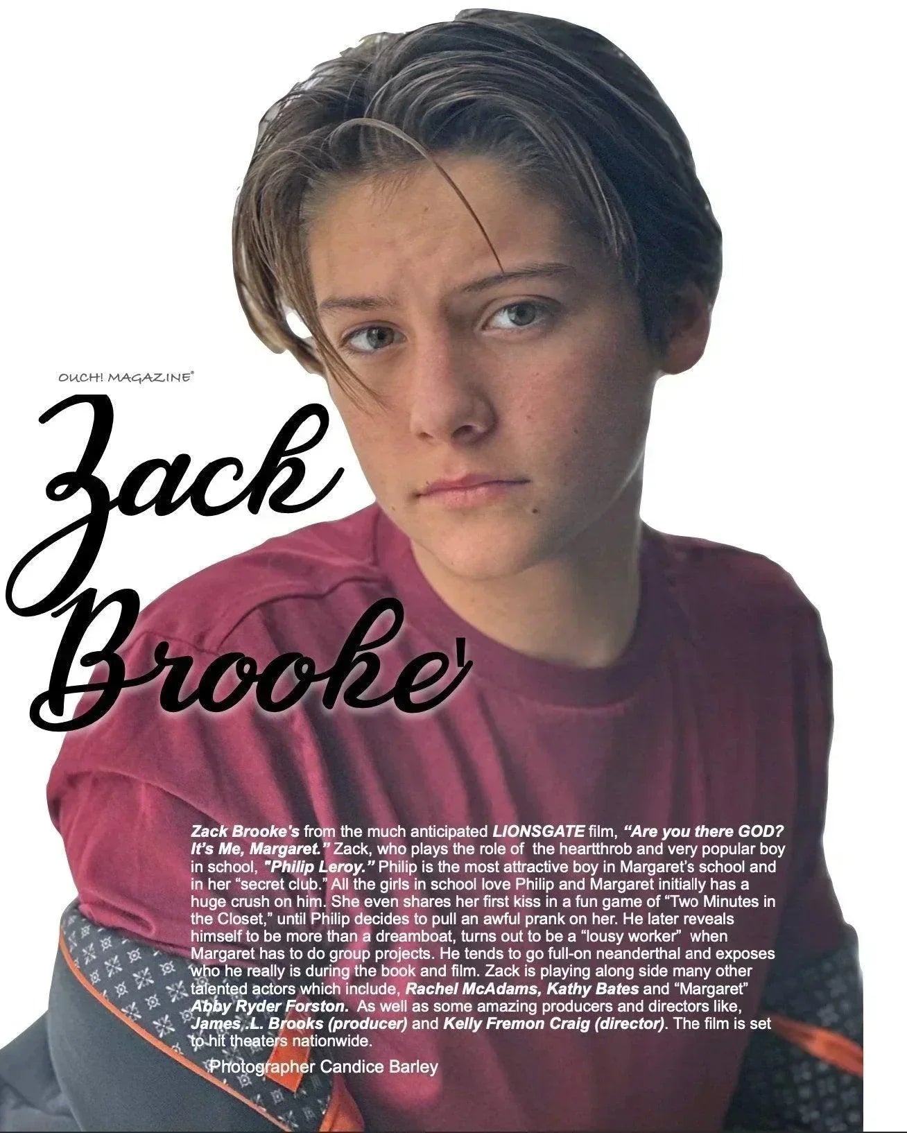 Gen Z Actor Zack Brooke steals the show - OUCH! MAGAZINE 