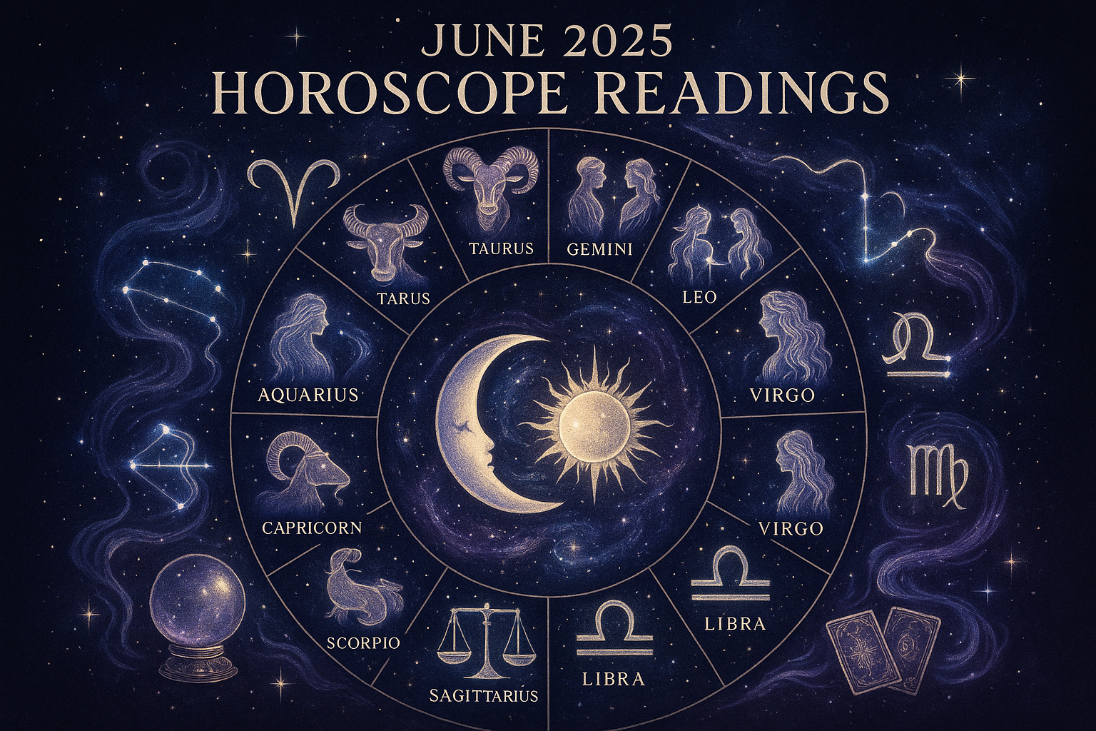 Horoscope Readings for all signs for the month June 2025