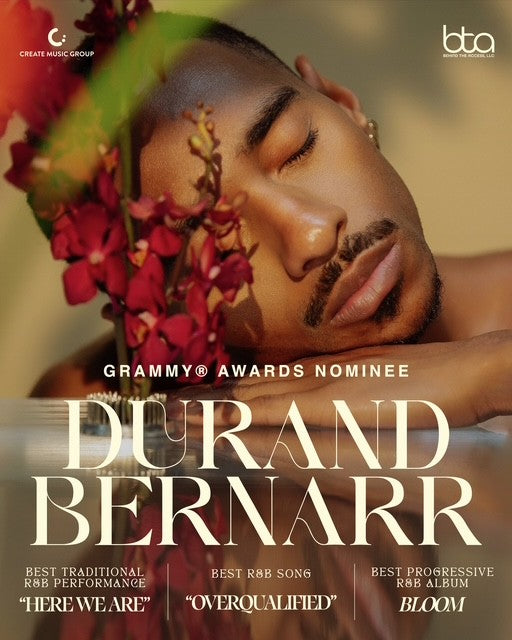 DURAND BERNARR’S ALBUM BLOOM SECURED THREE GRAMMY AWARD NOMINATIONS