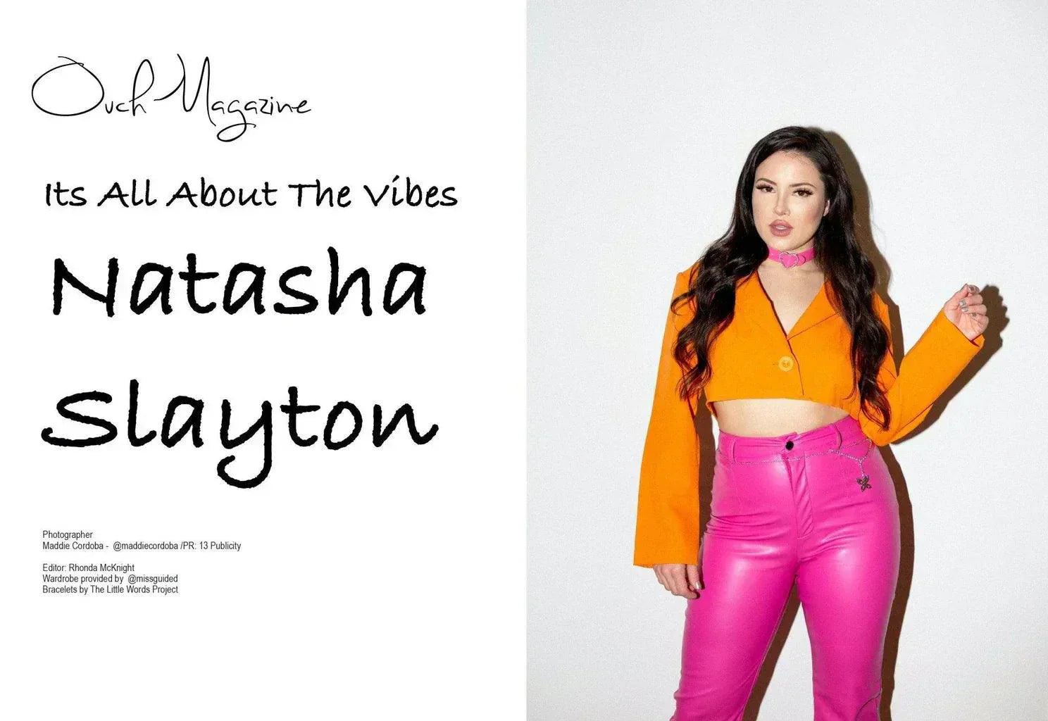 Its All About The Vibes Natasha Slayton covers Ouch! Magazine® - OUCH! MAGAZINE 
