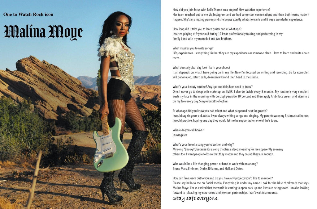 One to Watch Rock icon  Malina Moye in Music