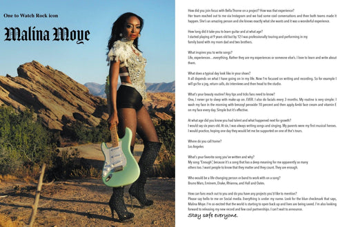 One to Watch Rock icon  Malina Moye in Music - Ouch! Magazine