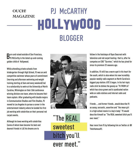 PJ McCarthy  Hollywood Blogger - Ouch! Magazine