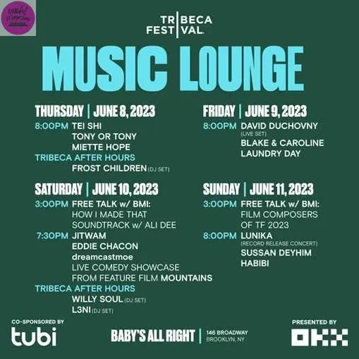 TRIBECA FESTIVAL ANNOUNCES THE RETURN OF THE MUSIC LOUNGE