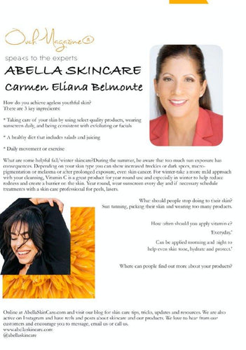 Understanding Mature Skin: All You Need to Know with Abella Skin Care - Ouch! Magazine : Fashion Entertainment Blog and Publication