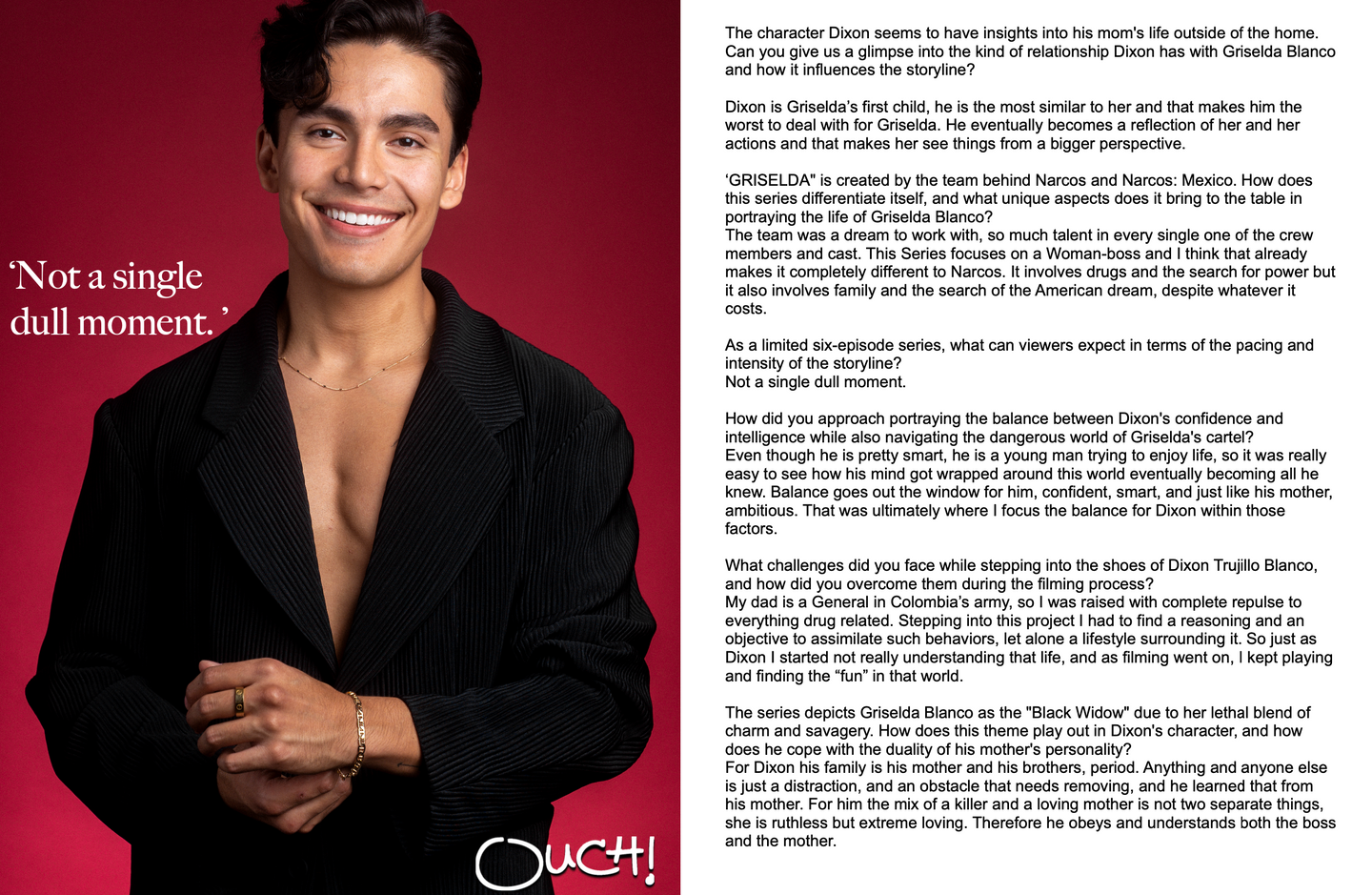 Actor Orlando Pineda  featured in Ouch Magazine : ouchmagazine.com
